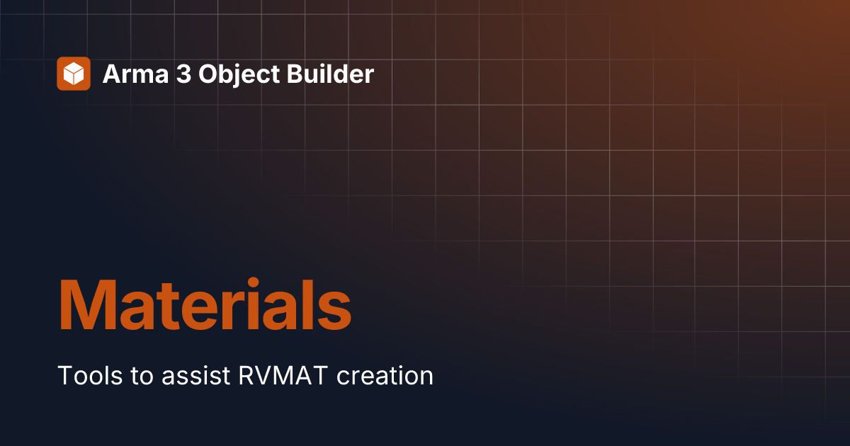 materials-arma-3-object-builder